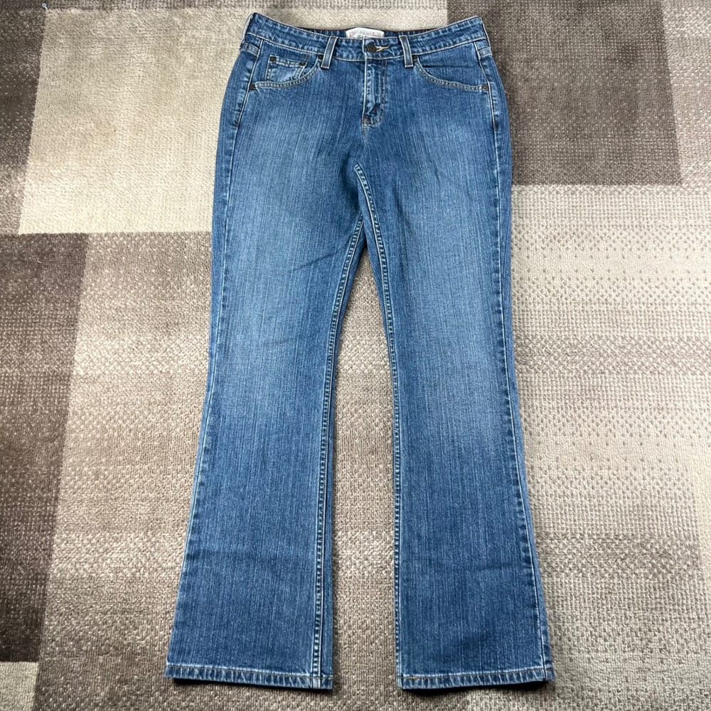 Y2K Levi Strauss Signature Women Blue Stretch Low Rise Bootcut Jeans Size 8 M